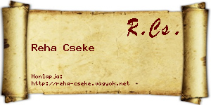 Reha Cseke névjegykártya